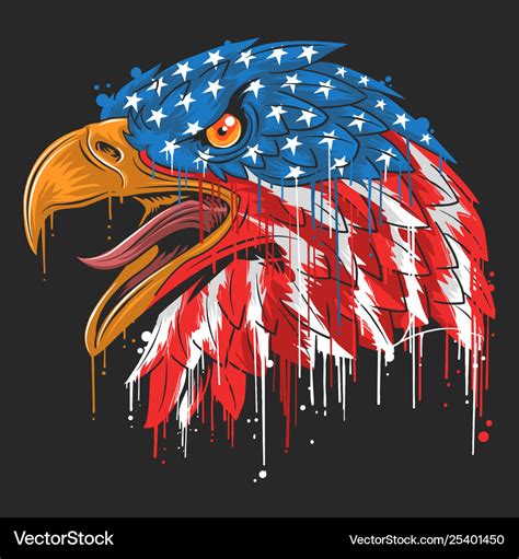 Eagle independence usa flag america Royalty Free Vector