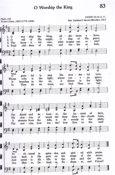 O Worship the King (Hymn) SATB Christmas Piano Music, Christmas Songs Lyrics, Gospel Song Lyrics ...