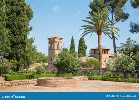 Granada - the Gardens of Alhambra Stock Photo - Image of moorish, destination: 56824966