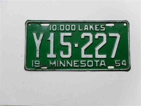 MINNESOTA LICENSE PLATE, 1954---UNRESTORED