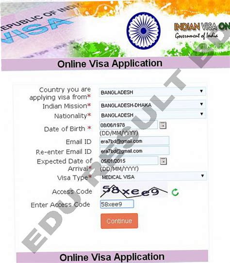 Indian Visa Online Application Process for Bangladesh