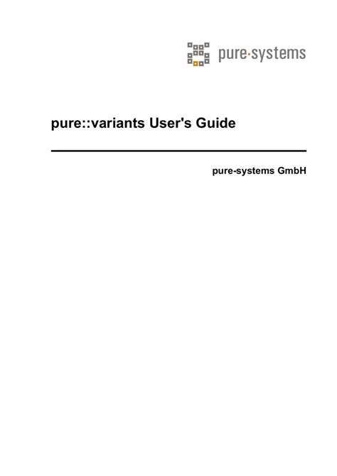 pure::variants User`s Guide | Manualzz