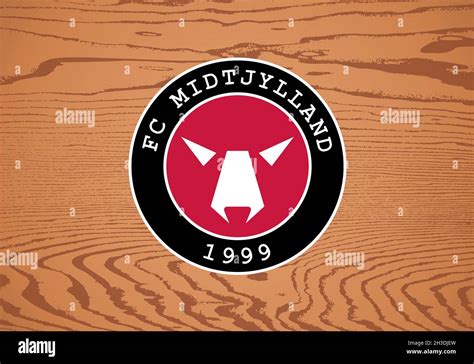 Coat of arms FC Midtjylland, football club from Denmark Stock Photo - Alamy