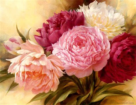 40 Beautiful and Realistic Flower Paintings for your inspiration