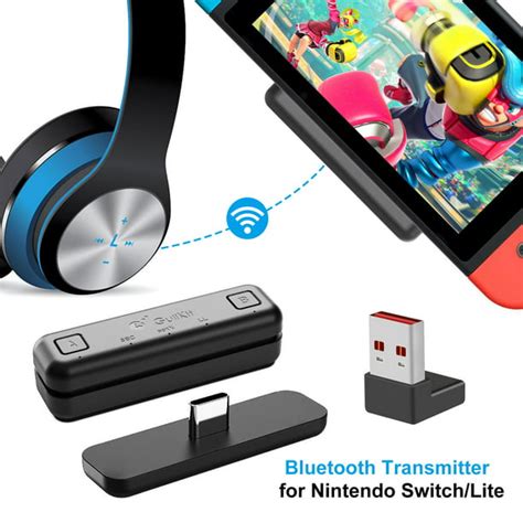 Bluetooth Adapter for Nintendo Switch & Lite, EEEkit Bluetooth 5.0 USB C Audio Transmitter ...