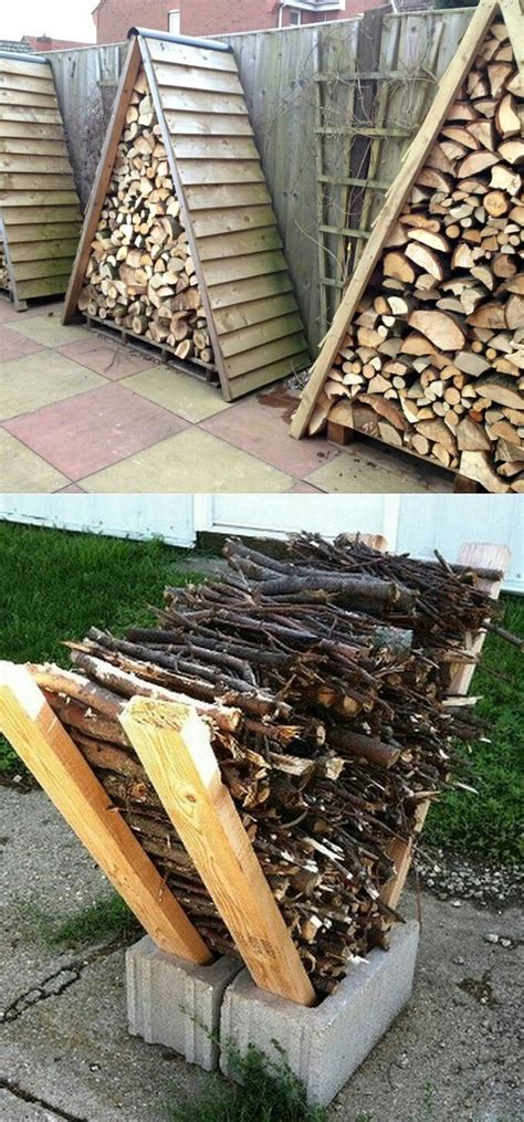 A frame firewood storage, off the ground, protective cover | Arka bahçe ...