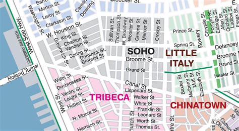 Soho NYC map - Soho New York map (New York - USA)