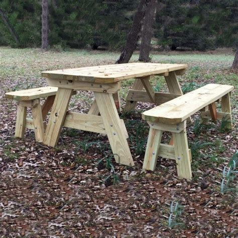 Picnic Table With Detached Benches Plans | Wilker Do's