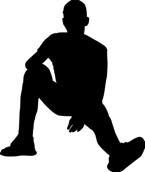 Silhouette Sitting Man Transparent | PNG All