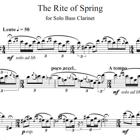 The Rite of Spring for Solo Bass Clarinet – Bassclarinet.net