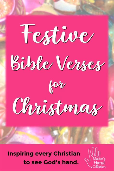 Festive Bible Verses for Christmas - Master's Hand Collection ...