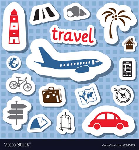 Travel stickers Royalty Free Vector Image - VectorStock