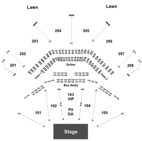 Hollywood Casino Amphitheatre Seating Chart With Seat Numbers - Chart Walls