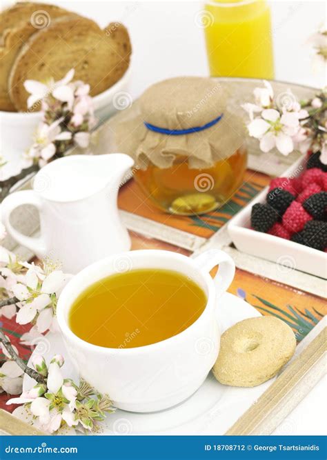 Breakfast tray stock photo. Image of butter, flower, candy - 18708712