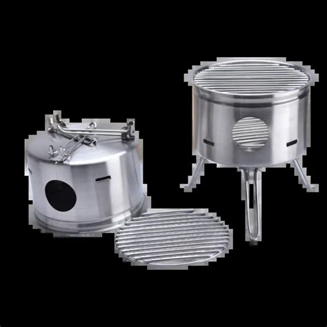 PORTABLE STAINLESS STEEL Camping Wood Stove BBQ Cooking Stove Outdoor Foldable $35.99 - PicClick