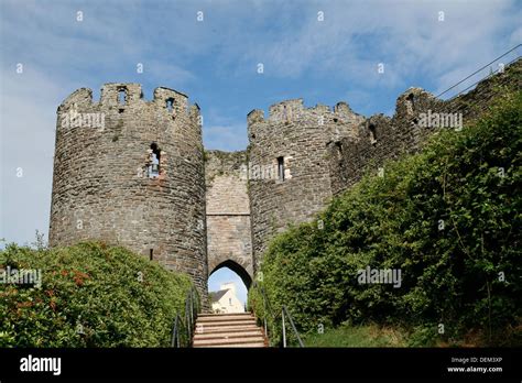 Town Walls Conwy Conwy Wales UK Stock Photo - Alamy