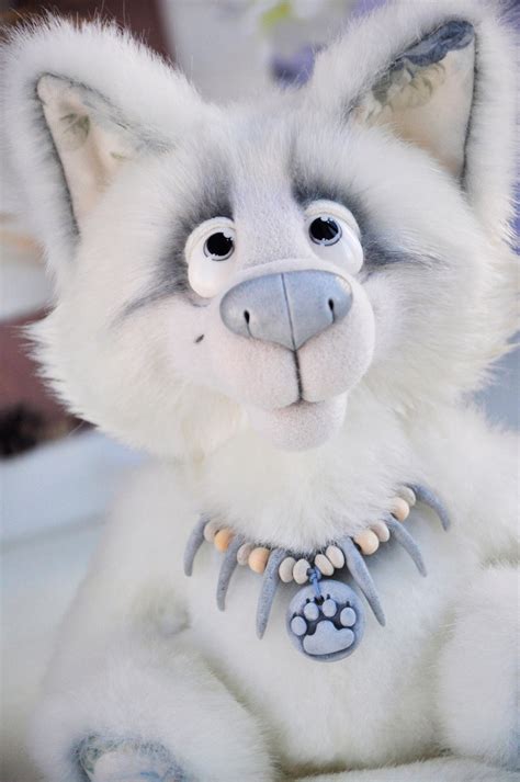 White Plush Puppy Wolf Stuffed Cute Sweet Toy Poseable Soft | Etsy