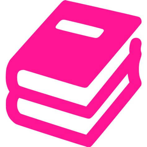 Deep pink book stack icon - Free deep pink book icons