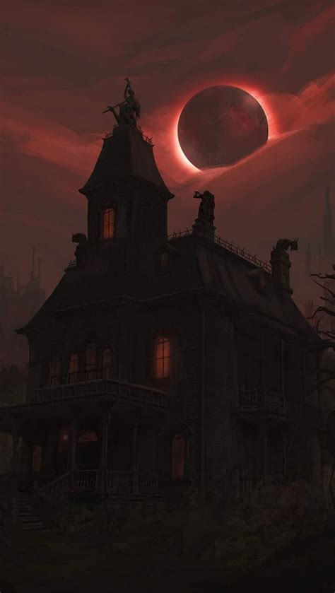 Haunted House, fun, halloween, moon, scary, HD phone wallpaper | Peakpx