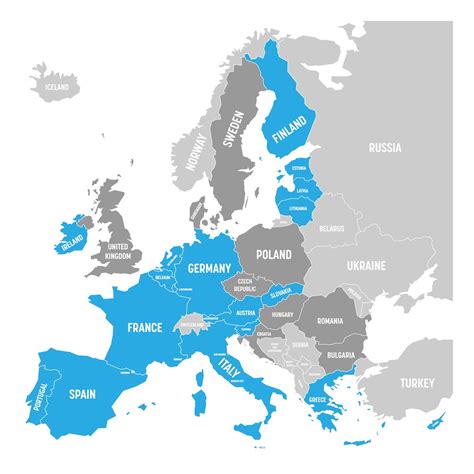 Map: Currencies of Europe and the EU | The Roaming Boomers