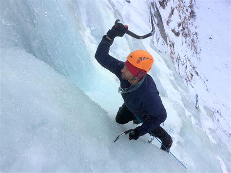 Ice climbing course in the Dolomites