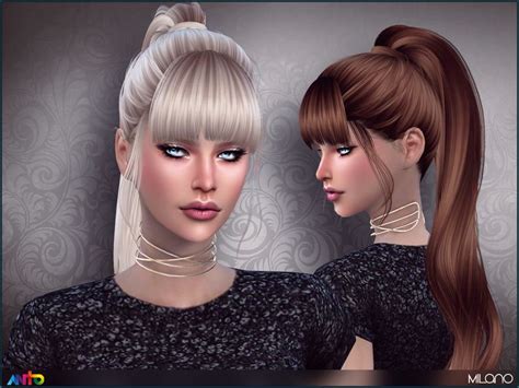 The Sims Resource: Milano hair by Anto - Sims 4 Hairs | Sims hair, Sims 4, Sims