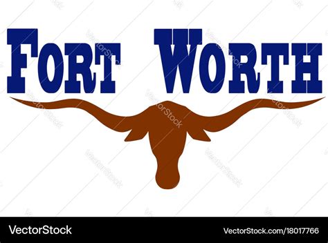 Flag of city fort worth in texas usa Royalty Free Vector