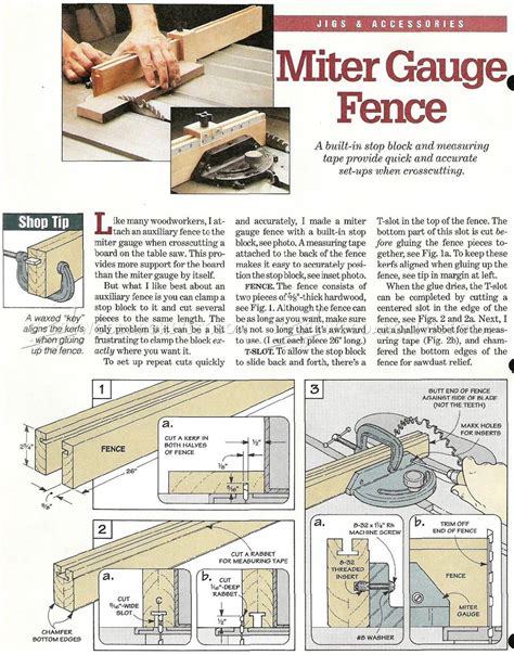 Miter Gauge Fence Plans • WoodArchivist