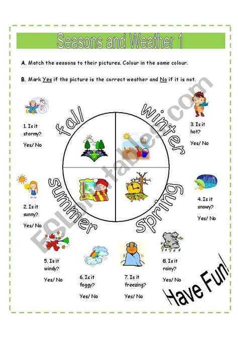 seasons and weather - ESL worksheet by 1hpf