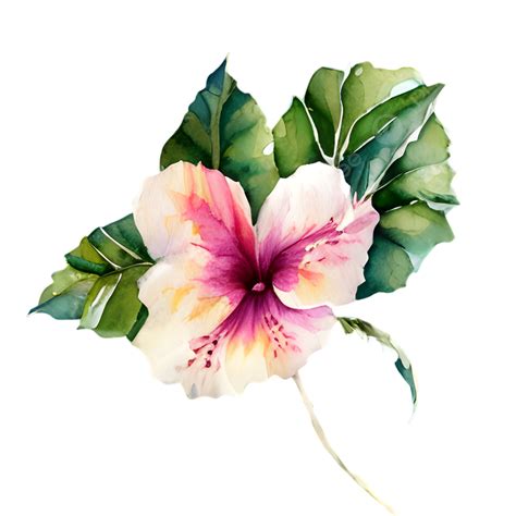 Lovely Hibiscus In Watercolor Painting, Hibiscus Watercolor Soft Pastels, Hibiscus Watercolor ...