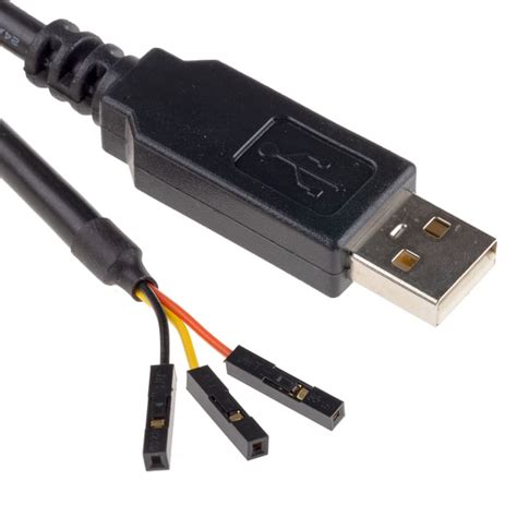 TTL-232R-RPI FTDI Chip | FTDI Chip 1m USB to UART Cable in Black | 767-6200 | RS Components