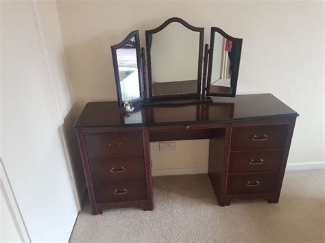 Dark wood dressing table, side table & chest of drawers | in Benfleet, Essex | Gumtree | Dark ...