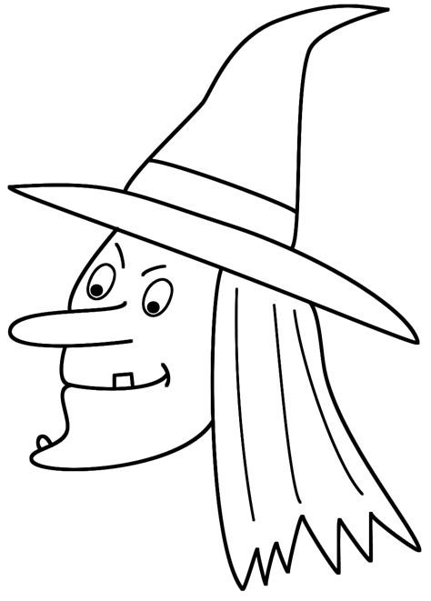 how to draw a witch face easy - colorfullineartillustration