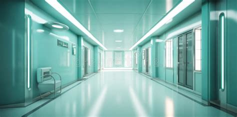 Corridor in a Hotel Long Corridor in a Hospital Corridor in the Hospital Stock Illustration ...