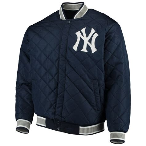 New York Yankees Reversible Wool Commemorative Jacket - Navy | J.H ...