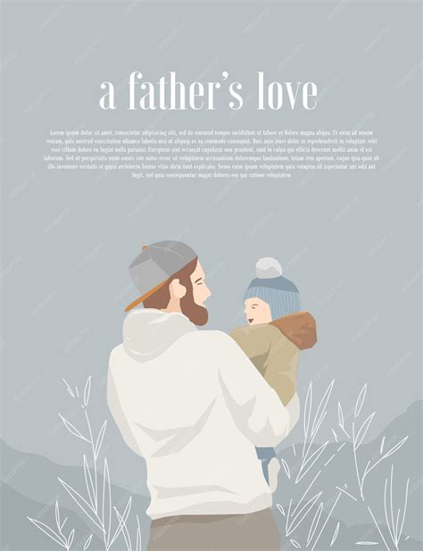 Premium Vector | Father's love illustration