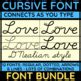 D'Nealian cursive font - fully connected - FONT BUNDLE | TPT
