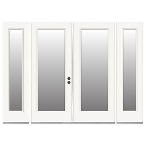 ReliaBilt Steel Patio Door 96-in x 80-in Clear Glass Steel Left-Hand Inswing Double Doors French ...