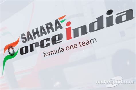 Sahara Force India F1 Team logo at February Jerez testing