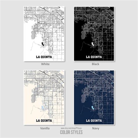 La Quinta Map Print La Quinta City Map California CA USA Map | Etsy