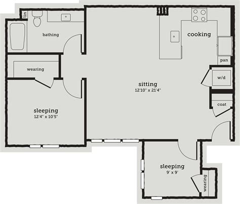 2 Bedroom Floor Plan With Dimensions | Floor Roma