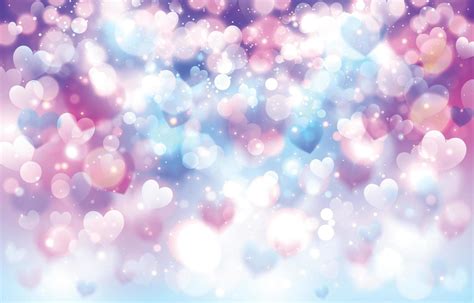 Valentine's Day Background Concept with Sparkling Hearts 4874857 Vector ...