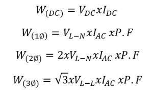 Volts to Watts - Calculator, how to convert, examples, table formula