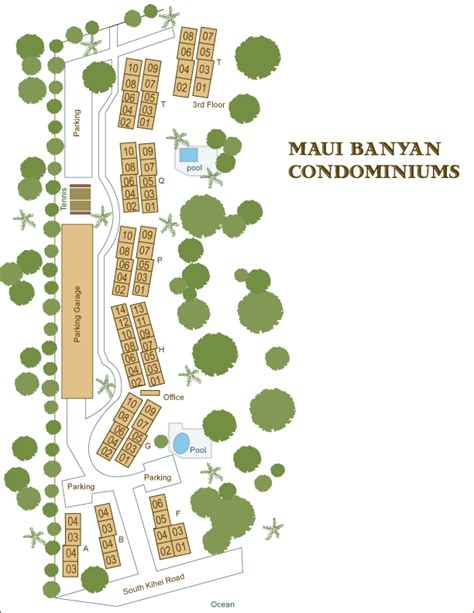 Maui Banyan condo information, grounds maps, amenities