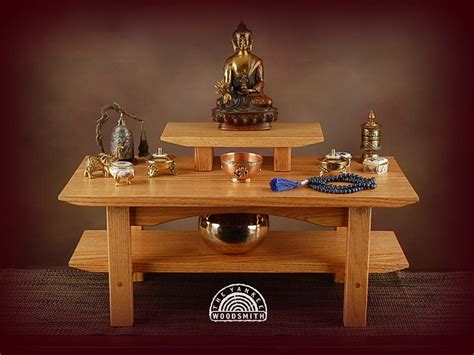 Floor style meditation altar with a shelf and removable pedestal by theyankeewoodsmith on Etsy ...