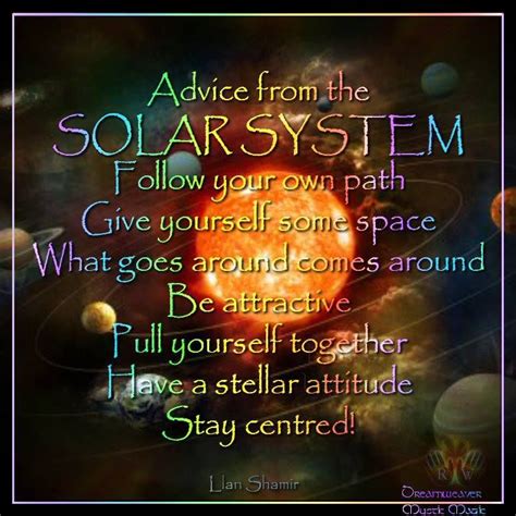 Advice from the SOLAR SYSTEM | Inspirational words, Advice quotes, Inspirational quotes