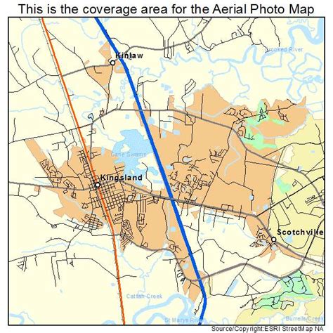 Aerial Photography Map of Kingsland, GA Georgia