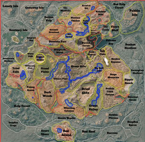 4/15 New Gondwa map (Path of Titans) : u/MdButterfly13