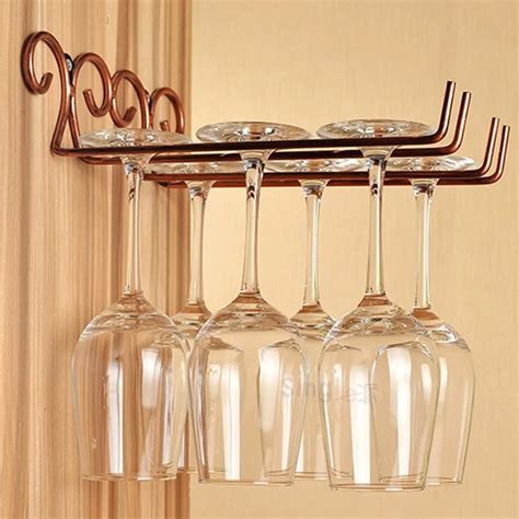 Wine Glass Rack Elegant Wall Mounted Stemware Goblet Holder Bar Hotel ...