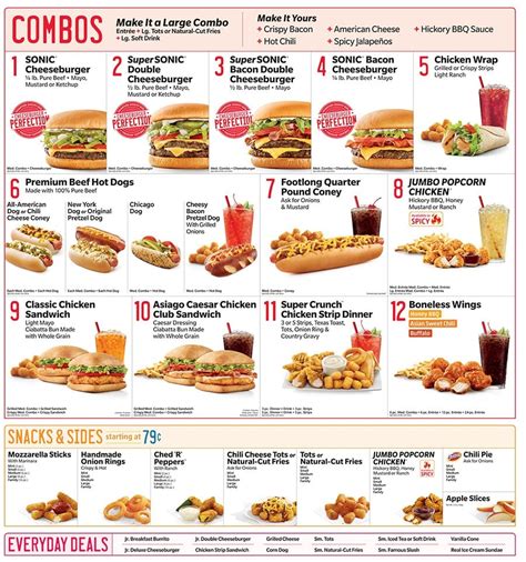 Sonic Drive-in Menu - Delicious Food and Drinks